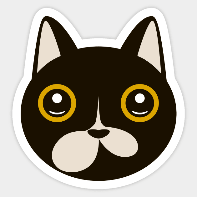 Charlie the Tuxedo Cat Sticker by sadsquatch